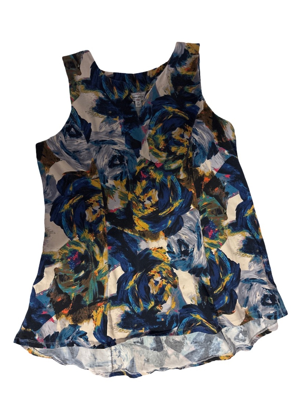 Kathleen Kirkwood Blue Floral Brushstroke Camisole